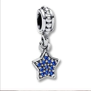 PANDORA CHARM BLUE PAVE STAR
